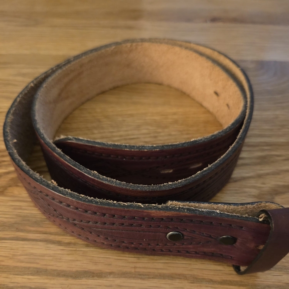 Other - Men's Brown Genuine Leather Belt Strap Vintage